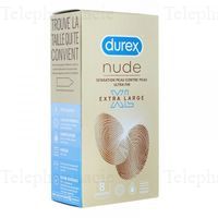 DUREX Nude Extra Large 8 Préservatifs