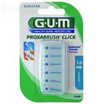 GUM n°624 Brossettes proxabrush click 1.6mm x 6