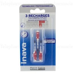INAVA Brossettes interdentaires ISO4 larges pack de 3 recharges