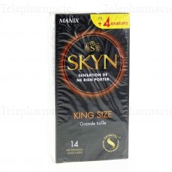 Préservatif Skyn King Size - boîte de 10 préservatifs + 4 gratuits