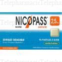 Nicopass menthe fraîcheur 2,5 mg sans sucre Boîte de 96 pastilles