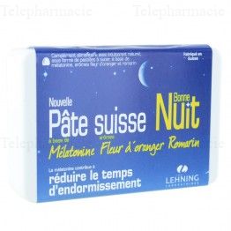 LEHNING Pâte Suisse Nuit Sans sucre 40 pastilles