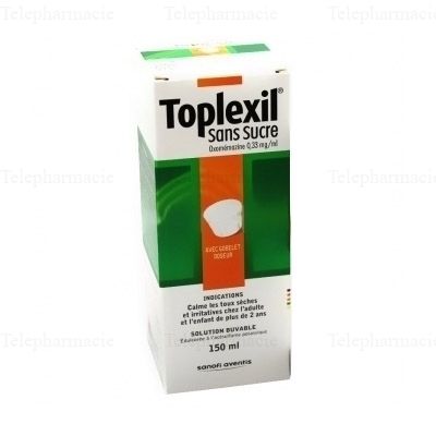 Toplexil 0,33 mg/ml sans sucre Flacon de 150 ml